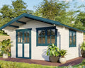 Gartenhaus, Holzhaus Gartenlaube Blockhaus 4x4m 35mm inklusive. Fußboden