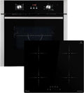 Induktionskochfeld BO8805SS IH85900RL SET8805IH859RL, 60cm Einbaubackofen, KKT KOLBE Autarkes Herdset, Heißluft, Kindersicherung, Breite 59cm, Grill