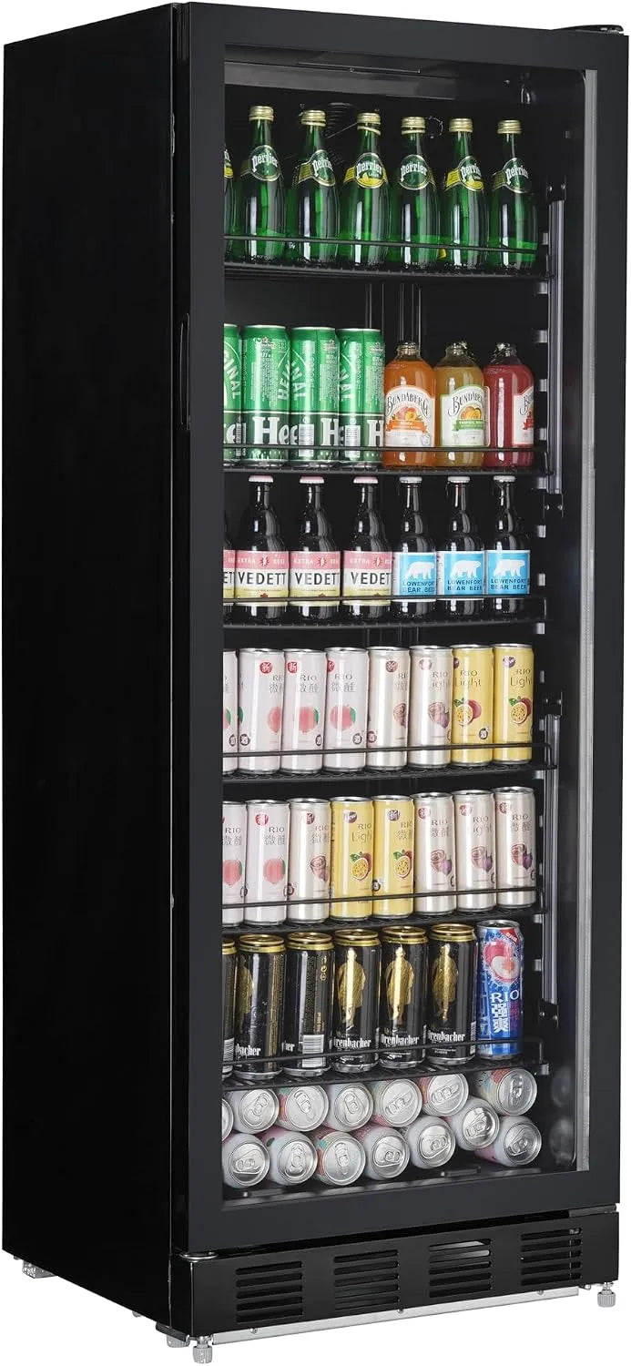 Kühlschrank GSC4280B, Leistung 210 W, Metall, belüftete Kühlung, in Schwarz, Fassungsvermögen 280 L, METRO Professional Getränkekühlschrank, Glas