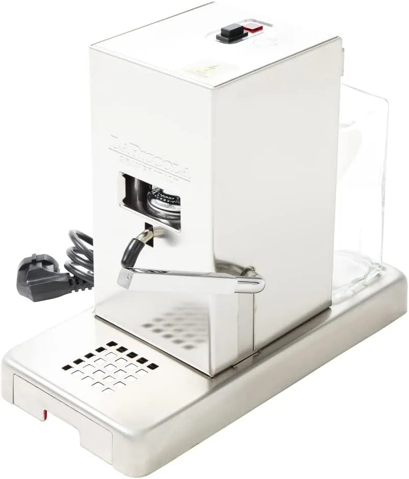 Espressomaschine KAVLP9111, Für Standard 44mm, La Piccola Satinata italienische für ESE-Pads, Umweltbewusst und sparsam im Verbrauch, Silver