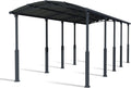 Carport 10600 1077 Canopia by Palram, Bausatz Arcadia Alpine x 359 cm Einzelcarport Polycarbonat in Grau für PKW aus rostfreiem Aluminium