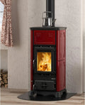Kaminofen La Nordica, 186 m³, Holz, Rot, Leistung 6,5 kW, Emiliana Bordeaux, Gusseisen