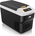 Kühlbox Brandson, Spannung 24 V, Spannung 12v 230v, zwei Fächer, zwei Betriebsmodi, für LKW Auto Camping Boot, elektrisch 27 L, mit Kompressor