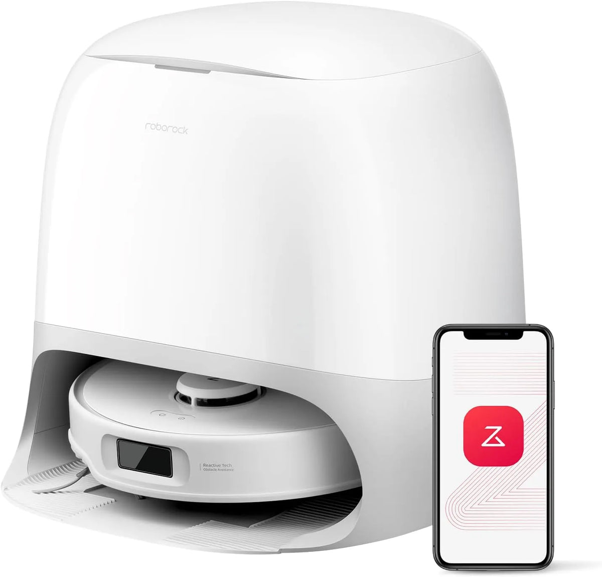 Roborock Saugroboter S5X, 75°C Heißwasser-Moppwäsche, Dual Anti-Tangle-System, All-in-One-Dock, 18.500 Pa Saugkraft, Intelligente Schmutzerkennung