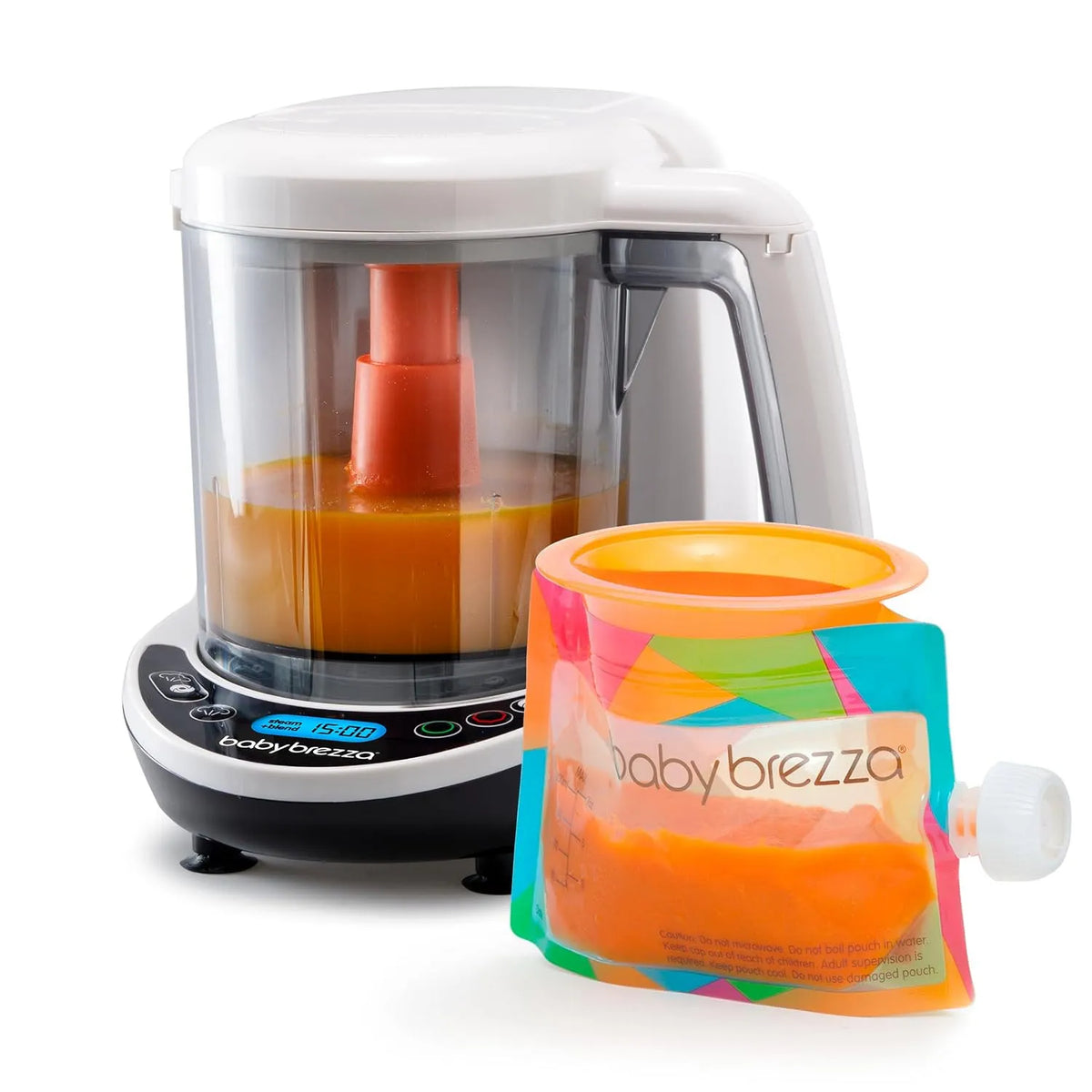 Food Maker Deluxe Baby Brezza, 3-in-1, Dampfen, Fassungsvermögen 800ml, Dampfgarer & Mixer für Babynahrung, Pürieren, Kombi, BPA-frei