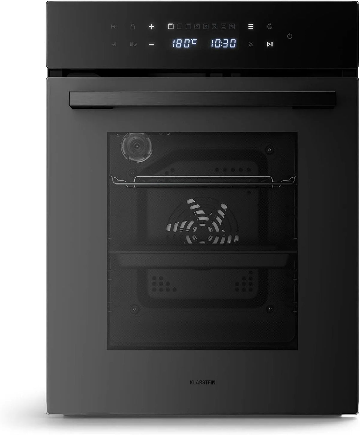 Klarstein Kochfeld, Velaire Einbaubackofen 45 cm, Fassungsvermögen 49L, 10 Betriebsmodi, Energieeffizienz A, Touch-Steuerung, Timer, Kindersicherung