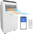 Klimaanlage 24H-Timer SHINCO Mobile, 12000BTU, für Räume von etwa 90m³, mit Abluftschlauch, Kühlung&Heizung&Ventilieren&Entfeuchten, APP, Weiß