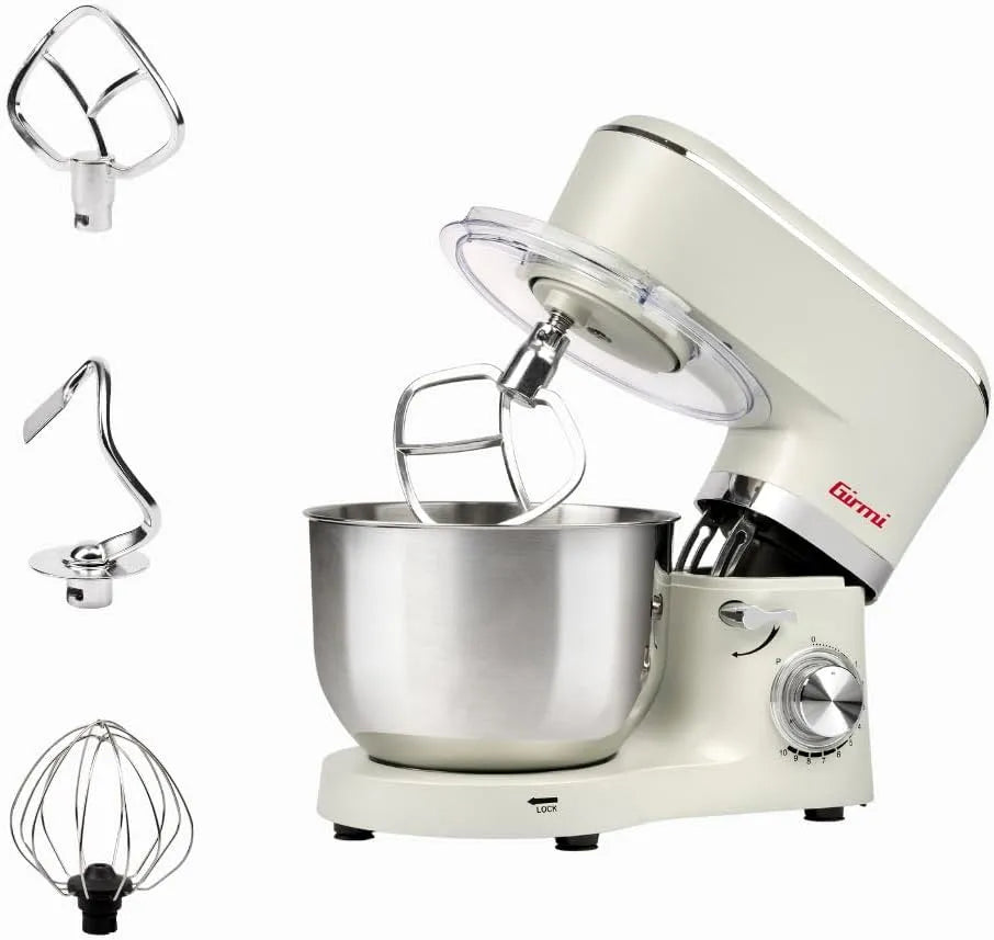 Modell Knetmaschine IM47 Girmi, Leistung 1500 W Max, Teig bis 2,4 kg, Fassungsvermögen 6 Liter, 10 Geschwindigkeitsstufen, 10 Geschwindigkeitsstufen