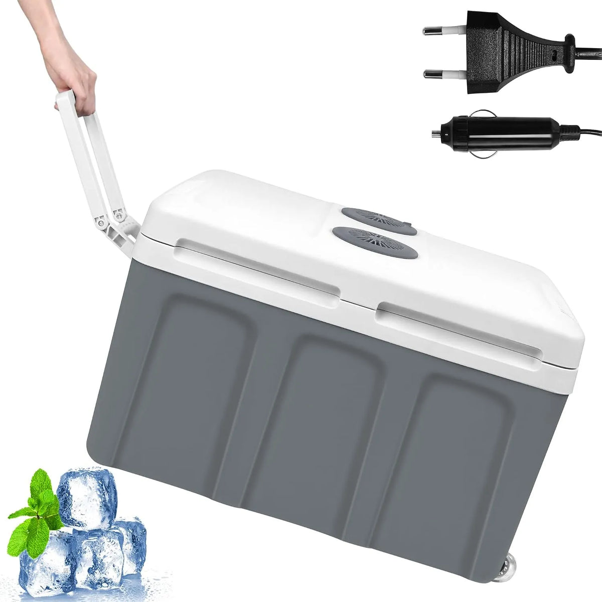 Kühlbox, Fassungsvermögen 48 Liter Mini Kühlschränke für Auto &, mit Kühl-, Feste & Reisen, Warmhaltefunktion 240V Netzteil
