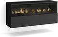 Elektrokamin Skraut Home |, Maße 102x45x35cm, 1 Öffnung, 1 Tür, LED, Elektrische Kamine, Hängend, Moderner Stil, in Schwarz