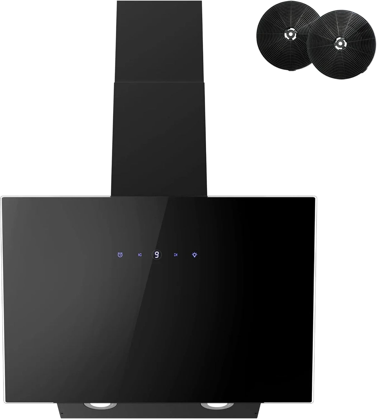 Dunstabzugshaube, Breite 60 cm, 58 dB, FIREGAS Kopffreiheit mit 578 m³/h Starker Saugleistung, 9 Einstellstufen, Berührungssteuerung, Effizienz A++