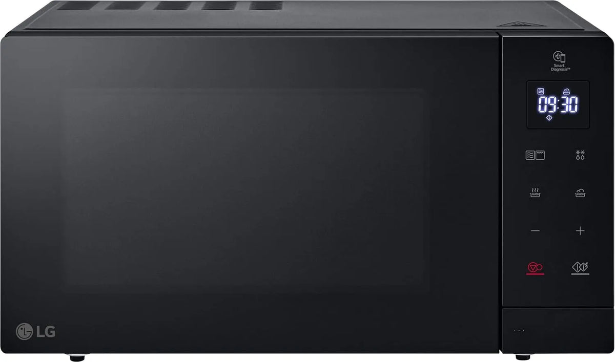 LG Mikrowelle MH7032JAS, Fassungsvermögen 30 L, Leistung 1000 W, 28 Automatikprogramme, mit Grill, LED-Display, pflegeleicht, in Schwarz