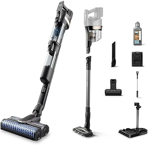 Philips Nass-/Trockensauger 9000 3in1 XW9384/01, Kabelloser Nass AquaTrio Series, bis zu 45 Minuten Laufzeit und 185 m², 3 Reinigungsmodi