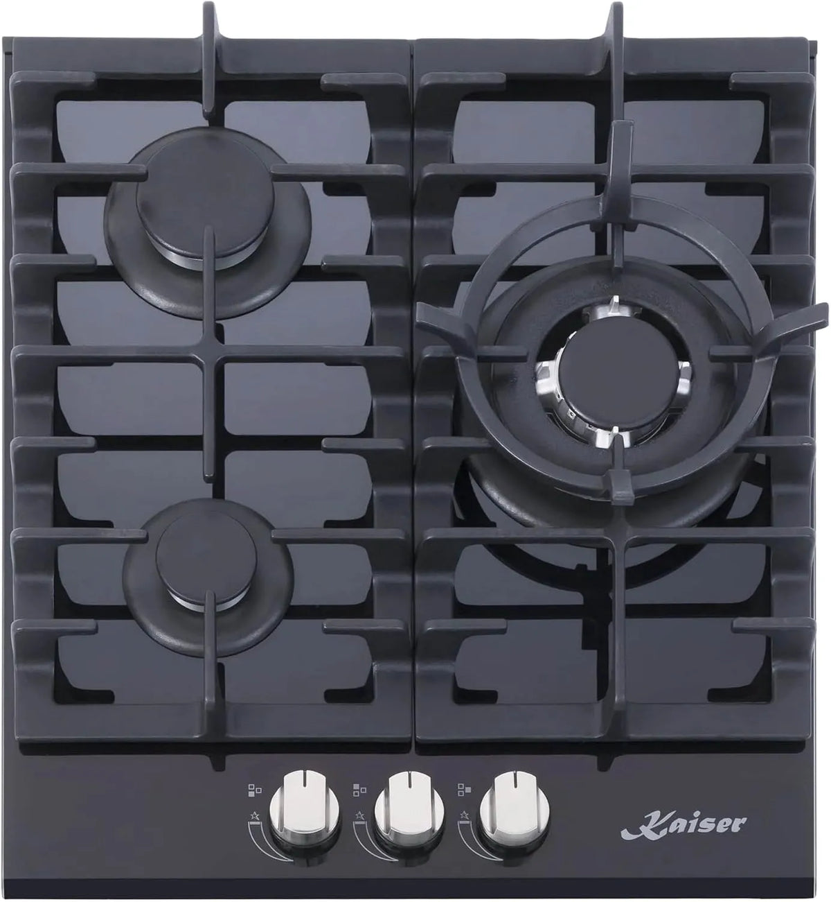 Kochfeld KCG 4384, Kaiser Turbo Luxus Gaskochfeld 45cm 3 Brenner inklusive. WOK-Brenner 3,8 KW