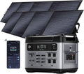 Stromgenerator 2x200W LiFePO4 220V-240V Oukitel Solar, Leistung 3200W mit Solarpanel, 2048Wh tragbar Powerstation, Leistung 6400W Peak, Batterie