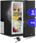 Kühlschrank SMETA, Spannung 12V 230V, Fassungsvermögen 53L, Wohnwagen, Absorber mit Schloss für Camping, Wohnmobil, Auto, LKW, Büro