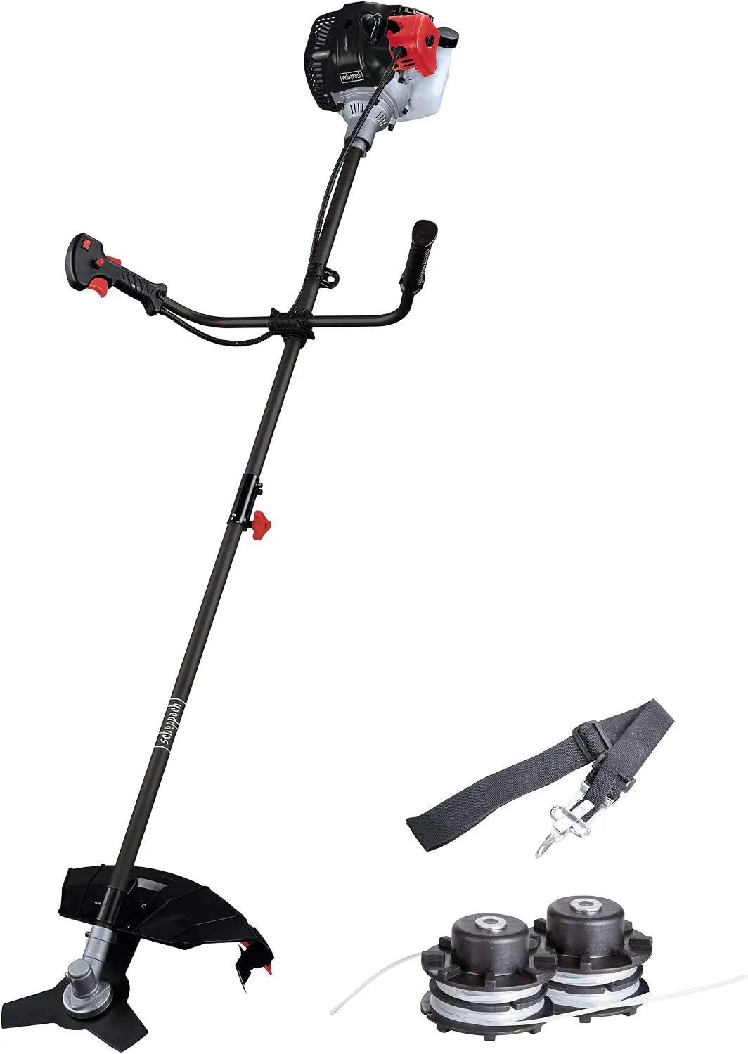 Scheppach Motorsense BCH3300-100PB 2in1 22PS, Fassungsvermögen 1 Leistung, Schaft 150cm, Rasentrimmer, mit Tippautomatik & Schultergurt, Freischneider
