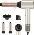 Modell 25M 25M 25M/S PARWIN PRO, 2x 32mm Auto Wrap-Curler, BEAUTY Air-Sonic Föhn, S Luftstrom für Schnelle Trocknung （Champagne Silver）
