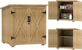 Geräteschuppen Outsunny, Gartenschrank Holz, Geräteschrank, Outdoor wetterfest, Holzschrank mit Doppeltür, Mehrzweckschrank für Garten, Balkon, Natur