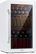 Klarstein Kühlschrank, Kleiner 80 Liter, Mini mit Glastür, für Zimmer, Getränkekühlschrank mit Verstellbaren Ablagen, Indoor, Outdoor, Leise