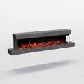 Elektrokamin GLOW FIRE, max. 1800 W, Cobalt 50 mit realistischem 3D LED-Feuer, Maße 157x39x21 cm, Wand mit Heizung und Kaminfeuer, App Steuerung