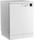 Beko Geschirrspüler DFN04321W b100, 13 Maßgedecke, Clean&Shine-Programm, Halbe Beladung, Watersafe, Freistehender 60 cm, 4 Betriebsprogramme, Weiß