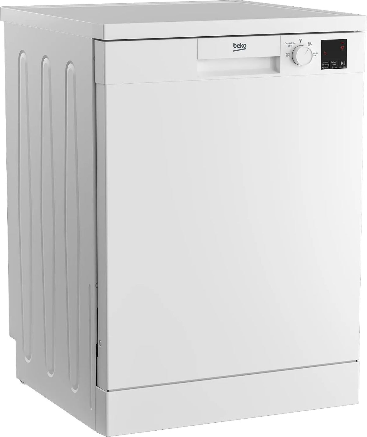 Beko Geschirrspüler DFN04321W b100, 13 Maßgedecke, Clean&Shine-Programm, Halbe Beladung, Watersafe, Freistehender 60 cm, 4 Betriebsprogramme, Weiß