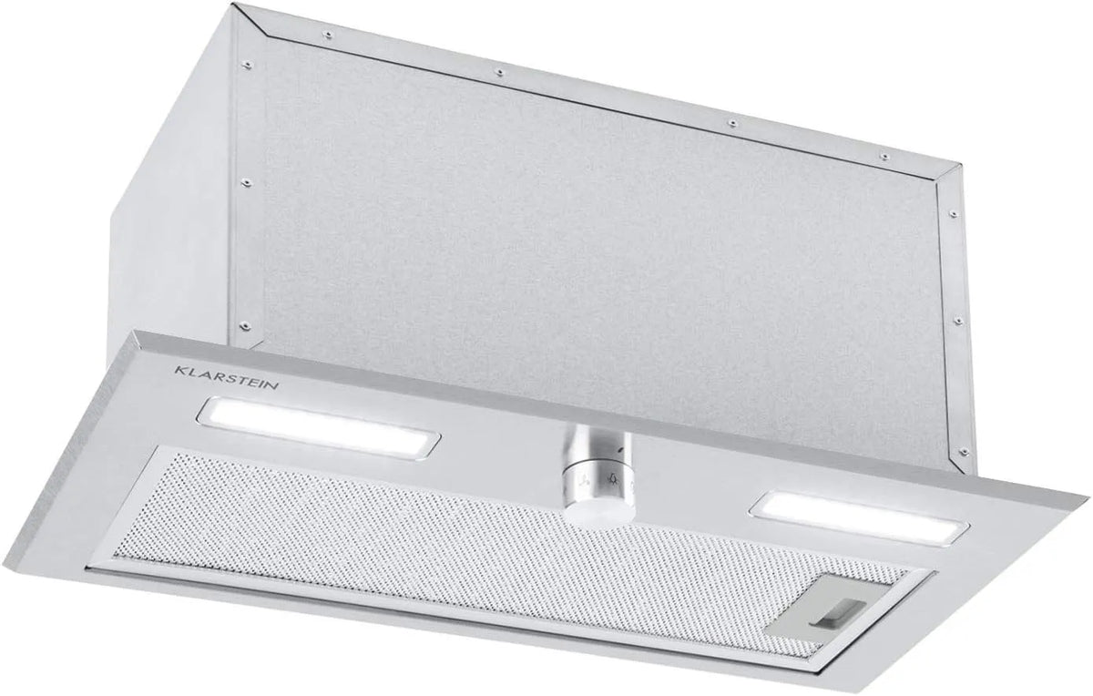 Klarstein Dunstabzugshaube, Simplica 52 Lüfterbaustein, 52 cm breit, LED-Beleuchtung: 2 x 1,5 W, Abluftleistung: 400 m³/h, 3 Stufen, Einbauhaube