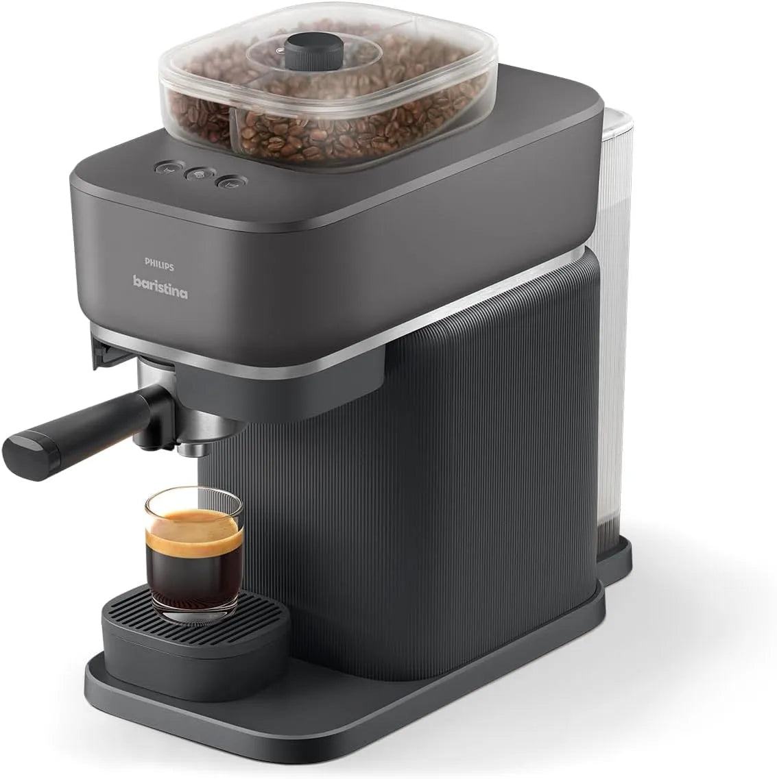 Philips Espressomaschine BAR320/60, 16 bar, Baristina mit Bean swap- Mahlt, tampt & brüht automatisch, Dualer Bohnenbehälter, Einfache Reinigung