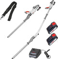 Heckenschere 2in1 ICPH 2050 IKRA Akku, inklusive. 2X Akku 20V 2,0Ah, IKRA Akku mit Teleskopstange für hohe Hecken, Schnellladestation & Schultergurt