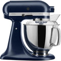 KitchenAid Küchenmaschine, Teigknetmaschine mit 5 Zubehör, Artisan, Ink blau, Fassungsvermögen 4.8 L, 2 Schüsseln aus Edelstahl