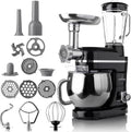Küchenmaschine, 6 Geschwindigkeitsstufen und Pulse, LEHMANN 3 in 1 Multifunktions mit Fleischwolf und 1.5L Standmixer