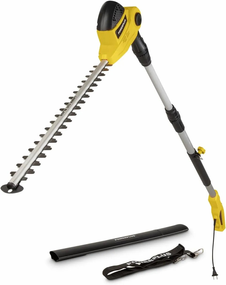 Heckenschere POWXG2044 Powerplus Elektrische-Teleskop, mit 550 W, 550 mm Klinge und 24 mm Abstand, mit Teleskopgriff, Gartenwerkzeug