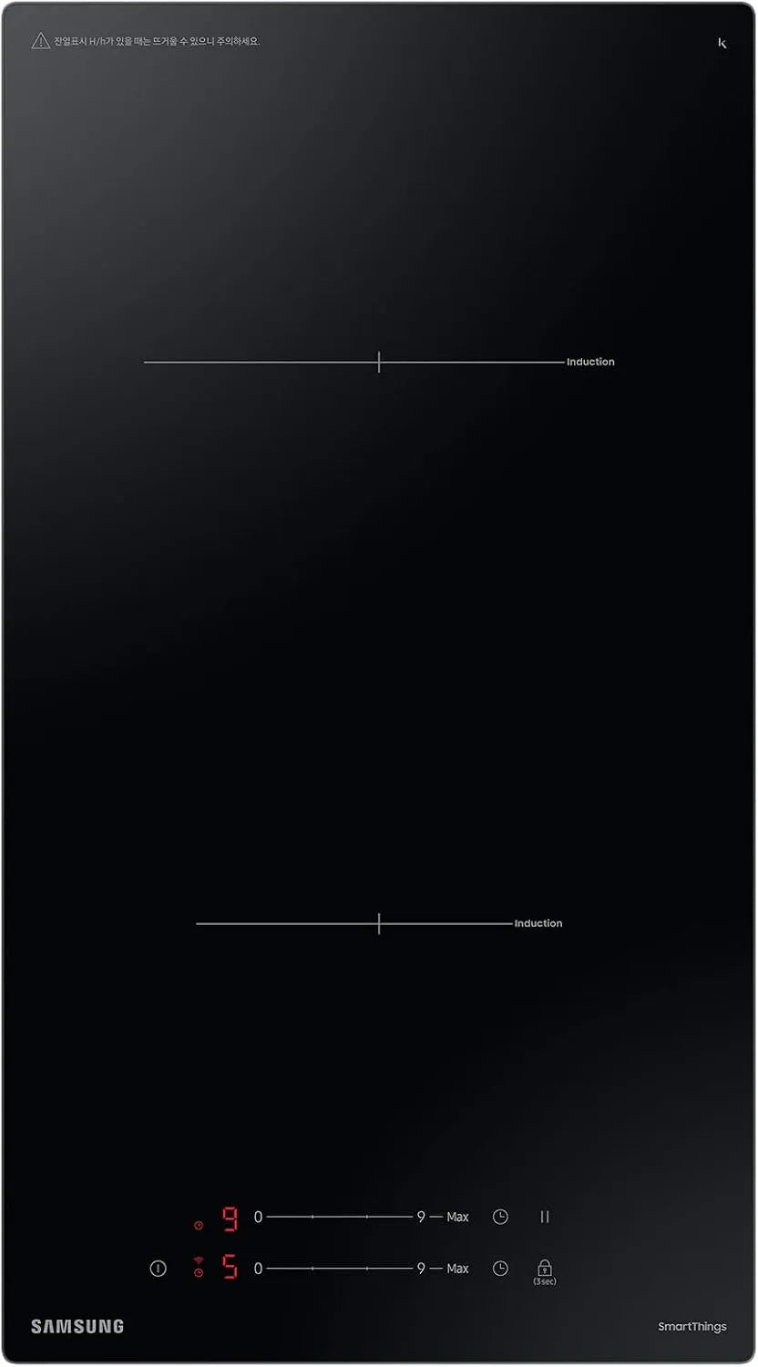 Samsung Induktionskochfeld NZ32BG2005FKU1, 2 Platten, Koch-Zonen aus Glaskeramik, Wi-Fi-Steuerung, Timer, in Schwarz, 30 cm breit, Autarkes