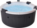 Whirlpool, 6 Personen Spa Ø182x70cm, 130 Massagedüsen, Miweba MSpa Denver mit Fester Außenwand, RGB LED-Beleuchtung, App Steuerung, In & Outdoor