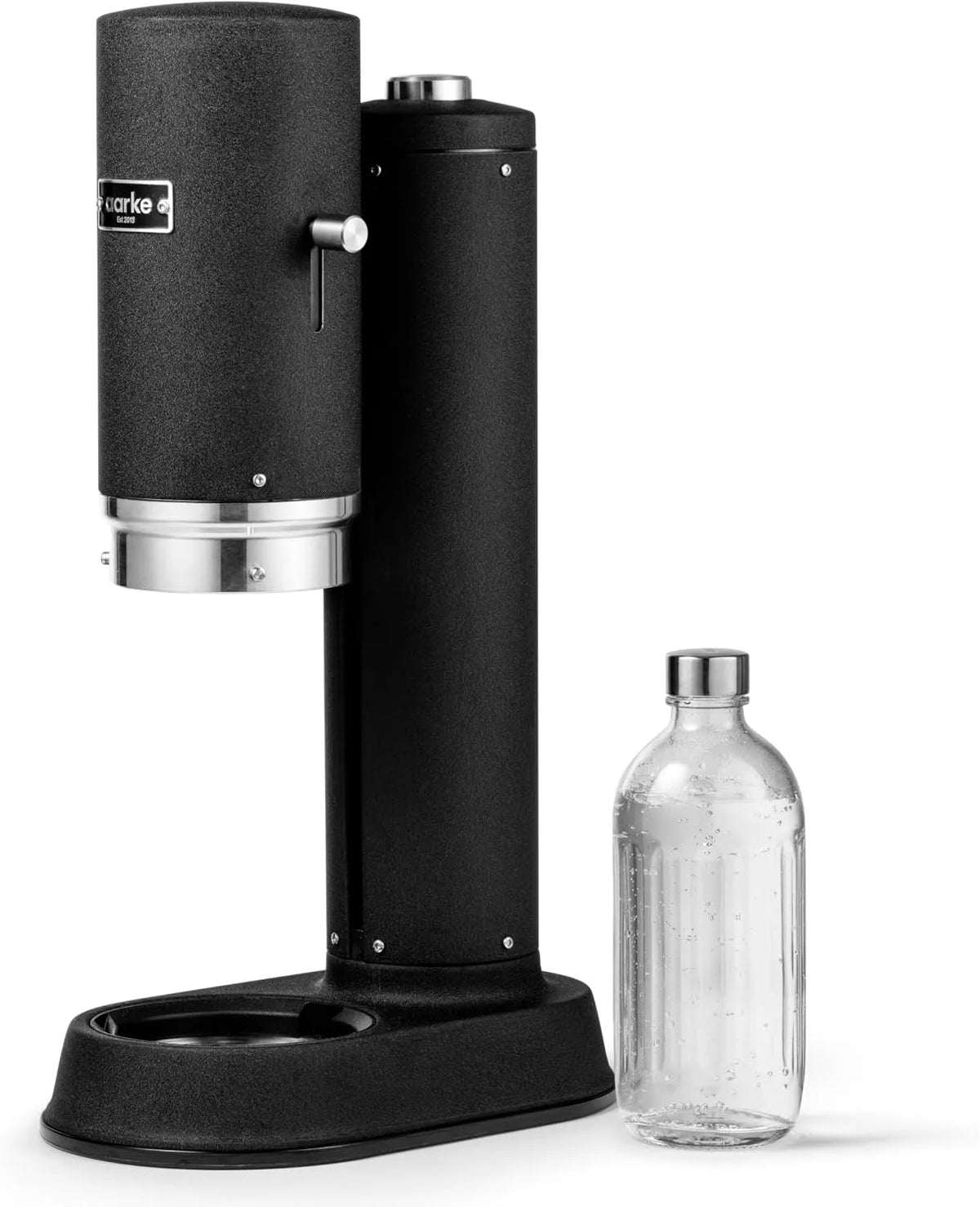 Pro Aarke Carbonator, Wassersprudler mit Glasflasche, Mattschwarz Finish