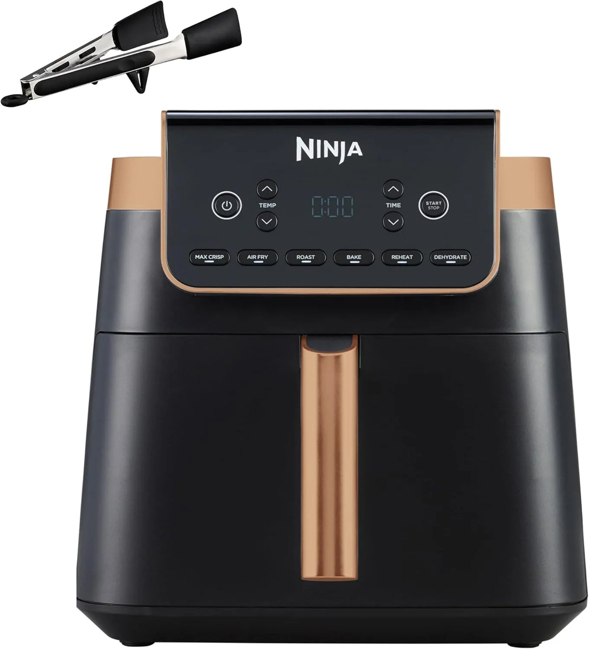Ninja Heißluftfritteuse AF180EUCP, Fassungsvermögen 6,2 L, MAX PRO, ölfrei, große Schublade, Rösten, Backen, Air Fry, Antihaftbeschichtet