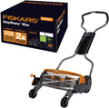 Rasenmäher 1000591 Fiskars Spindelmäher, Schnittbreite: 46 cm, StaySharp Max, mit berührungslosem Schneidesystem, Orange, in Schwarz, Silber
