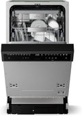 Klarstein Geschirrspüler, Velaire 45cm, 42 dB, 10 Plätze, 9 Betriebsprogramme, Spülmaschine teilintegriert, B Energieklasse, Halbintegriert, AquaStop