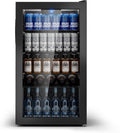 Kühlschrank, Bar, Wein & Getränke, Büro, Airfish Getränkekühlschrank mit Glasfront 95L für 130 Dosen, Mini mit verstellbaren Regalen für Bier