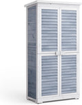 Geräteschuppen, 160 x 87 x 47 cm Gartenhaus für den Außenbereich, aus Holz, Gerätehaus für Hof und Garten, Farbe Grau