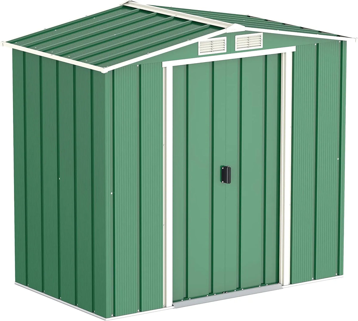 Gerätehaus, Duramax ECO 6 x 4, 2.17 m², Metallgerätehaus, feuerverzinktes Metall, Geräteschuppen, verstärkte Dachkonstruktion, Grün