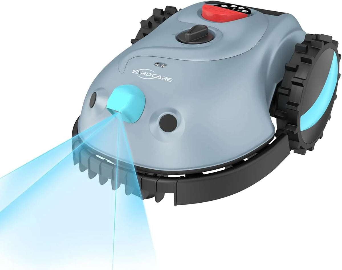 Rasenmäher V100, 150 Arten, 4,0 Ah Akku Roboter, YARDCARE Mähroboter ohne Begrenzungskabel, mit Vision-Navigation, Hindernisvermeidung