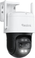 Kamera 8MP, WLAN Outdoor mit 3 Smart-Erkennungsmodi, Auto-Tracking-Zoom, Dual-Ansicht, 30m Farbnachtsicht, Außenkamera, TrackMix WiFi