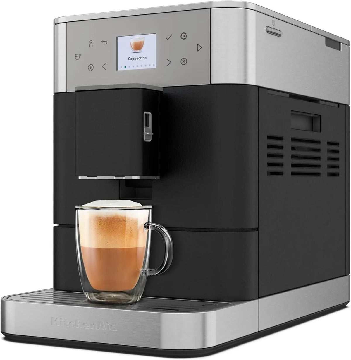 KitchenAid Kaffeevollautomat KF6, automatischem Aufschäumen und Erwärmen von Milch, mit 15 voreingestellten Getränken, in Schwarz
