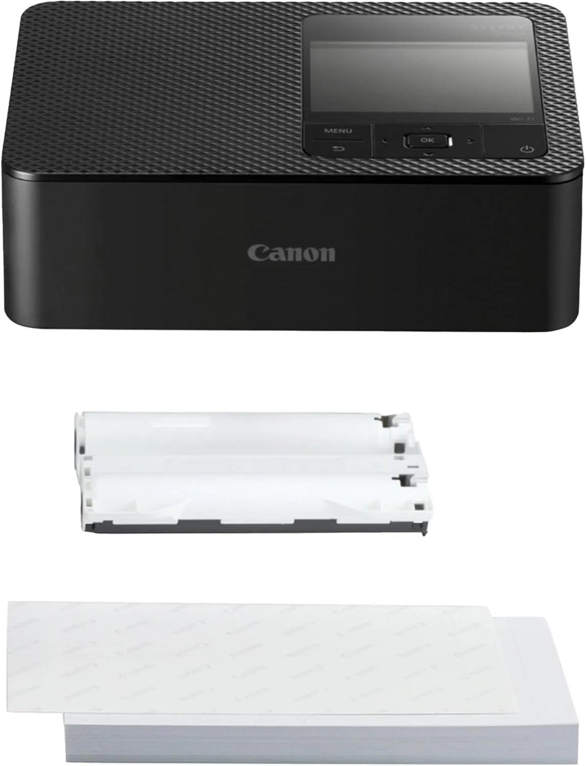 Canon Drucker CP1500, SELPHY Mobiler Fotodrucker mit Papierset, Kompakt und Leicht, Mi 54 Blatt Papier im 4x6 Postkartenformat, in Schwarz