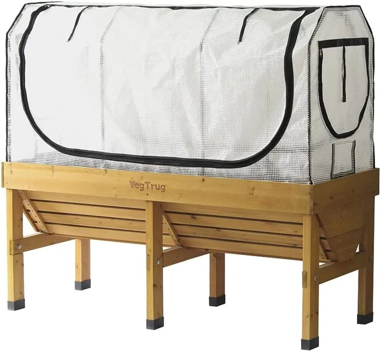Gewächshaus, Weiß, VegTrug Mittelgroßes Gewächshausgestell & Multiabdeckungs-Set