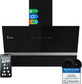 Dunstabzugshaube EASY8005SM KKT KOLBE, 782 cbm, h Umluft Abluft, Wandhaube, in Schwarz Glas, Breite 80 cm, Smart WiFi App WLAN, Kopffrei