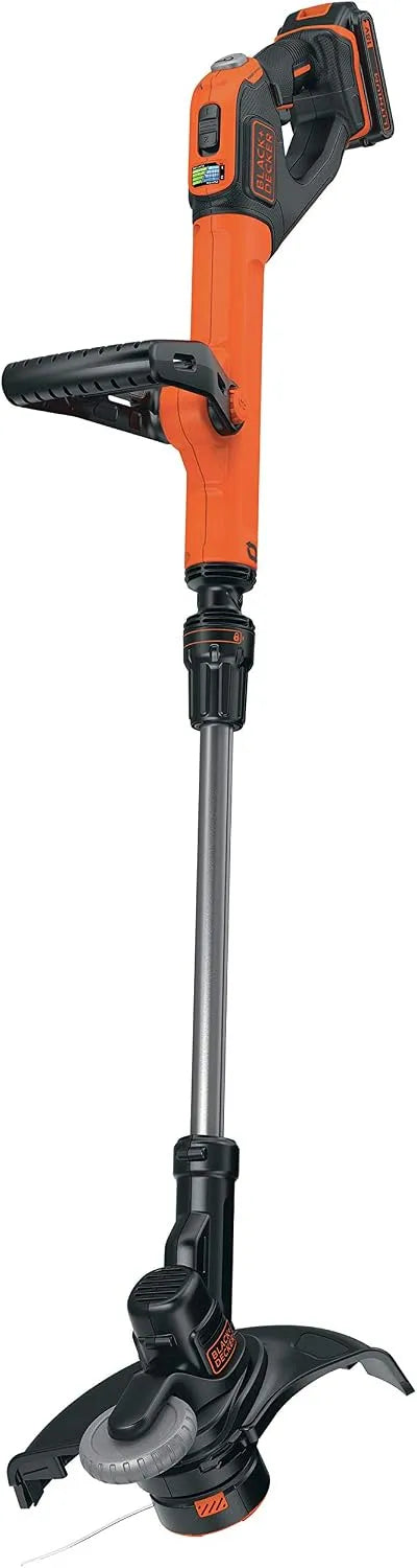 Black+Decker Rasentrimmer STC1820EPC, 28 cm Schnittbreite, Spannung 18V 2,0Ah, mit Fadenverlängerung auf Knopfdruck