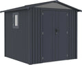 Gartenhaus, Maße 240x232x220cm, Geräteschuppen, Metallgerätehaus, Anthrazit, Rockford Braga 200 Metall, Gartenhütte, Fahrradgarage